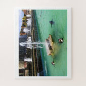 ペンギンと噴水 ジグソーパズル (縦)