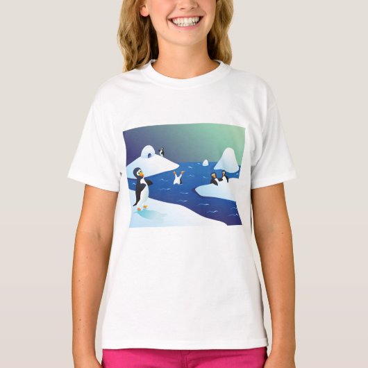 ペンギンと氷 Tシャツ (正面)