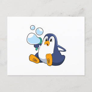 ペンギンと石鹸の泡.PNG ポストカード