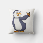 ペンギンと蝶 クッション (裏面)