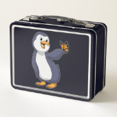 ペンギンと蝶 メタルランチボックス (裏面)