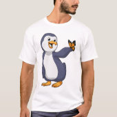 ペンギンと蝶 Tシャツ (正面)