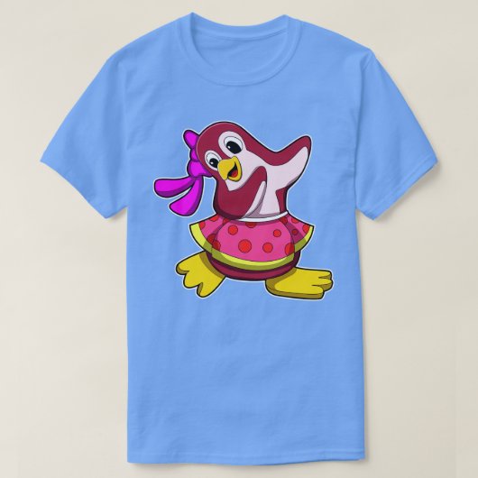 ペンギンと踊るスカート Tシャツ (デザイン正面)