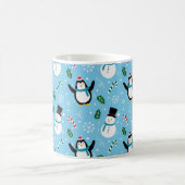 ペンギンと雪だるまのクリスマスマグカップ コーヒーマグカップ (中央)