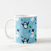 ペンギンと雪だるまのクリスマスマグカップ コーヒーマグカップ (左)