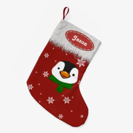 ペンギンと雪片 – クリスマスストッキング