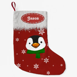 ペンギンと雪片 – クリスマスストッキング