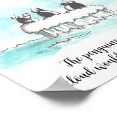 ペンギンと雲壁のポスター ポスター (角)