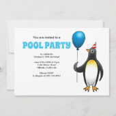 ペンギンと青い風船 招待状 (正面)