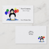 ペンギンと風船 名刺 (正面/裏面)