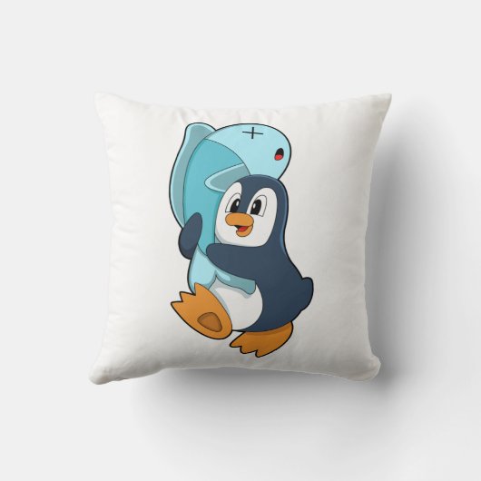 ペンギンと魚 クッション (裏面)