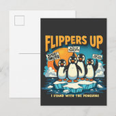 ペンギンに抵抗する 案内ポストカード (正面/裏面)