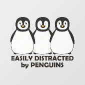 ペンギンに気を取られる ウィンドウサイン (シート)