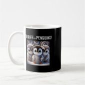 ペンギンに関税を。トランプ関税 コーヒーマグカップ (左)