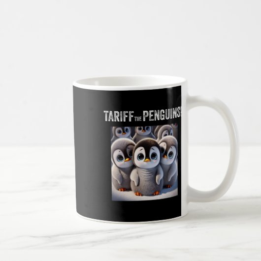 ペンギンに関税を。トランプ関税 コーヒーマグカップ (右)