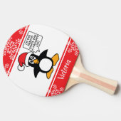 ペンギンのいけないリストのパーソナライズなクリスマス 卓球ラケット (横)