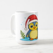 ペンギンのお祝いホリデー コーヒーマグカップ (正面左)