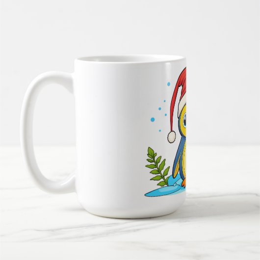 ペンギンのお祝いホリデー コーヒーマグカップ (左)