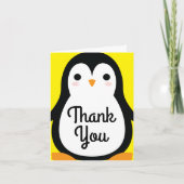 ペンギンのかわいい冬は第1誕生日カード感謝していしています カード (正面)