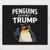 ペンギンのひれで抵抗 トランプに抗議するペンギン ビールラベル (シングルラベル)