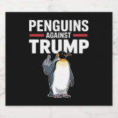 ペンギンのひれで抵抗 トランプに抗議するペンギン ビールラベル (シングルラベル)