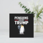 ペンギンのひれを上げてトランプに抵抗するペンギン 招待状 (スタンド正面)