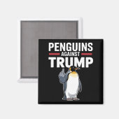 ペンギンのひれを上げろ トランプに抵抗するペンギン マグネット (正面/裏面)