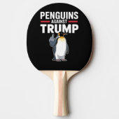 ペンギンのひれを上げろ トランプに抵抗するペンギン 卓球ラケット (正面)