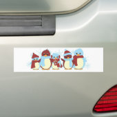 ペンギンのまわりに バンパーステッカー (車上)