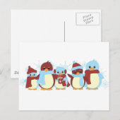 ペンギンのまわりに ポストカード (正面/裏面)