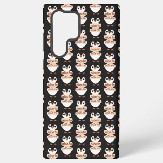 ペンギンのウェルカムサイン:私と会えて嬉しい SAMSUNG GALAXYケース (裏面)