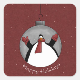 ペンギンのオーナメント クリスマス ステッカー