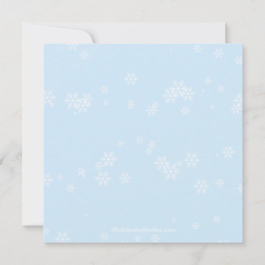 ペンギンのカップルのクリスマスの休日のパーティの招待状 招待状 (裏面)