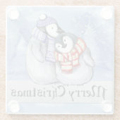 ペンギンのカップル ガラスコースター (裏面)