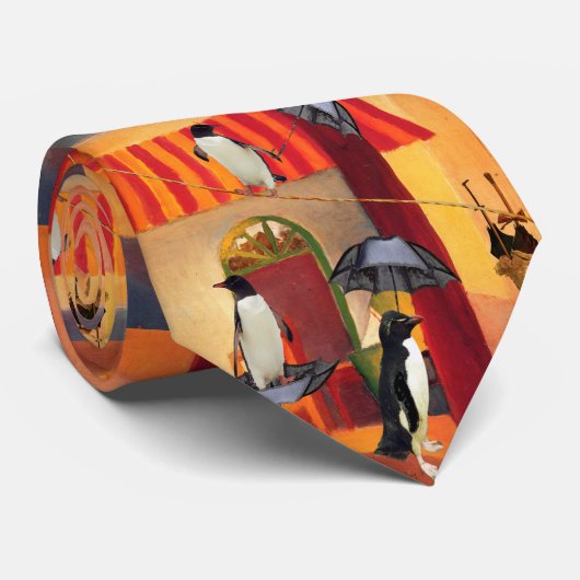 ペンギンのカフェ ネクタイ (ロール)