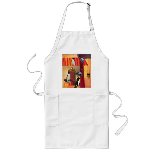 ペンギンのカフェ ロングエプロン (正面)