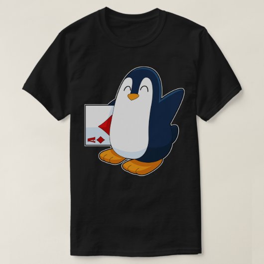 ペンギンのカードdゲーム tシャツ (デザイン正面)