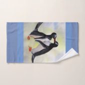 ペンギンのキスの浴室タオルセット バスタオルセット (ハンドタオル)