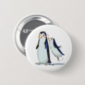 ペンギンのキス 缶バッジ (正面&裏面)