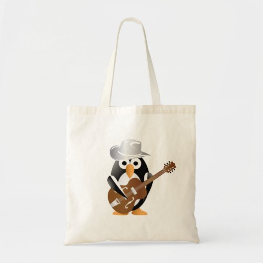 ペンギンのギタリスト トートバッグ (正面)