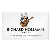 ペンギンのギタリスト マグネット名刺 (正面)