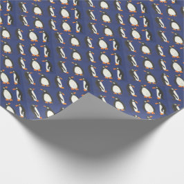 ペンギンのギフト包むこと ラッピングペーパー