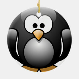 ペンギンのクリスマスのオーナメント セラミックオーナメント