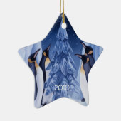 ペンギンのクリスマスのオーナメント セラミックオーナメント (右)