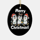 ペンギンのクリスマスの動物かわいいペンギンのセラミックまたは セラミックオーナメント (右)
