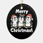 ペンギンのクリスマスの動物かわいいペンギンのセラミックまたは セラミックオーナメント (左)