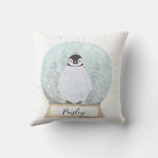 ペンギンのクリスマスをパーソナライズ クッション (裏面)