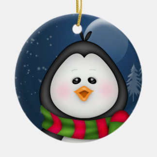 ペンギンのクリスマスオーナメント セラミックオーナメント