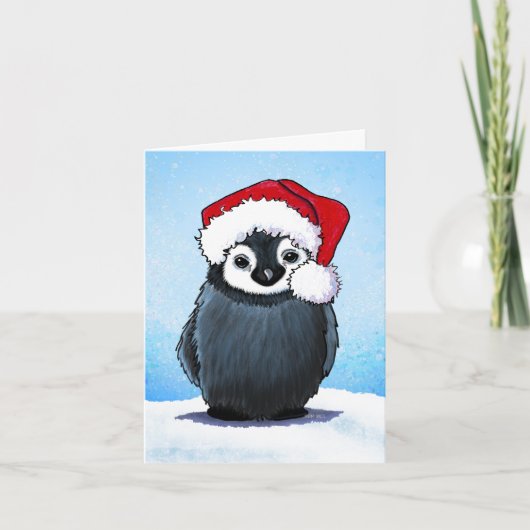ペンギンのクリスマスカード サンキューカード (正面)