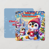 ペンギンのクリスマスカード シーズンカード (正面/裏面)